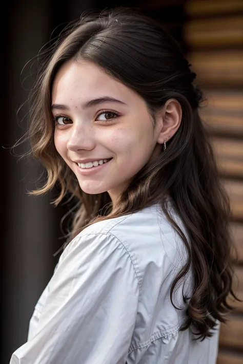 (eye level, headshot:1.2) <lora:LauraTaylor_v1:.9> LauraTaylor, smiling, from behind,4:: she is wearing korean clothes, her hair is styled as textured hair, BREAK she is (in yellowstone national park:1.1), soft lighting, vignette,shot on Leica T, smooth skin tone,vignetting,shallow depth of field,Leica colors ,