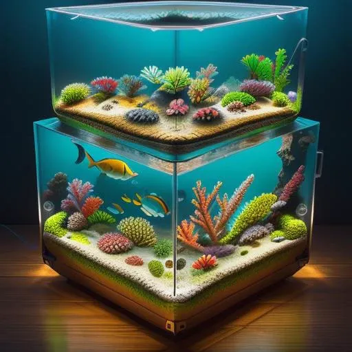 A vibrant coral reef teeming with marine life, <lora:Just_In_Case:1>, terrarium