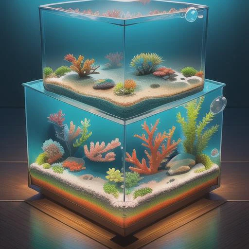A vibrant coral reef teeming with marine life <lora:Just_In_Case:1> terrarium