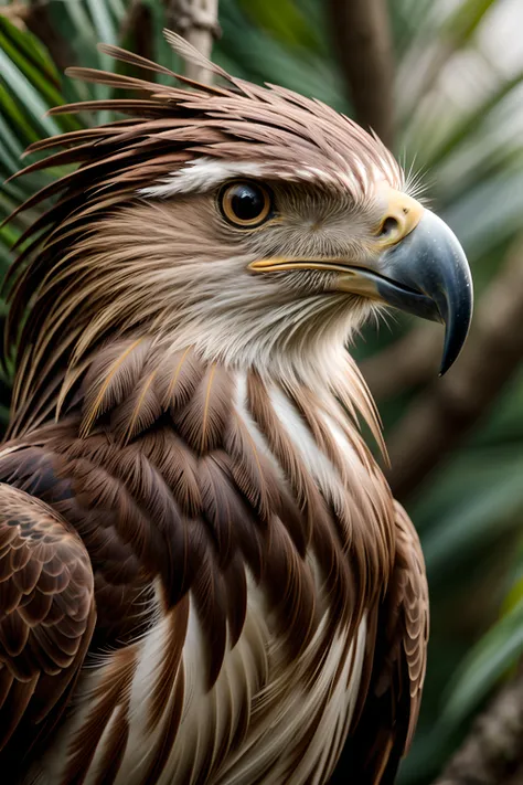 award winning wildlife portrait,philippine eagle ,detailed feathers,at the forest,looking at the viewer, face front (medium long shot:1.4), 35mm film still, ultra photorealistic, photorealism,taken with hasselblad H6D 100c, the HCD 24mm lens, hazy mood, cinematic dramatic lighting, cold muted colors, (DOF:1.4), sharp focus, (perfect real extremely details), amazing fine detail, absurdres, hyper realistic lifelike texture, dramatic lighting <lora:more_wildcardX_details:1>