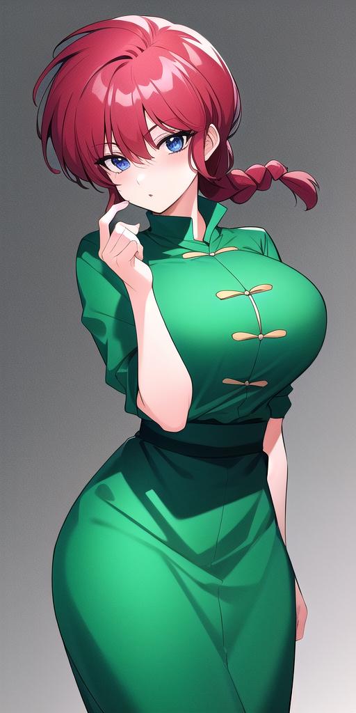 A woman in a green dress is posing for a picture - SeaArt AI