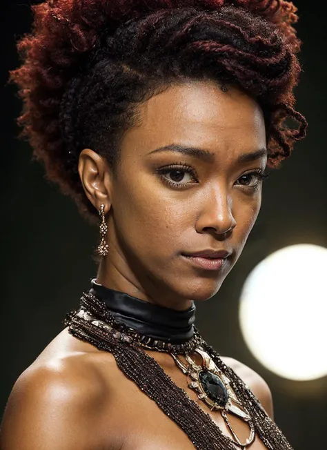 portrait of ((sks woman)) by Flora Borsi, style by Flora Borsi, bold, bright colours, Mohawk haircut, ((Flora Borsi)), dark skin, smooth skin,
by Jimmy Nelson
<lora:locon_sonequamartingreen_v1_from_v1_64_32:1>