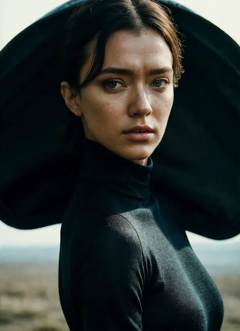 A stunning intricate full color portrait of (sks woman:1), wearing a black turtleneck, epic character composition, by ilya kuvshinov, alessio albi, nina masic, sharp focus, natural lighting, subsurface scattering, f2, 35mm, film grain, <lora:locon_sonequamartingreen_v1_from_v1_64_32:1>