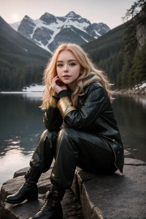 tv_Aurelie_MXAI, (((relaxed))), \"epic-Ultra-HD-details\", \"epic-Ultra-HD-highlights\", PA7_Portrait-FL, PA7_Human-Likeness, , , sad expression, wearing a winter coat, wearing winter pants, wearing winter boots, sitting on a rock by a frozen mountain lake, midnight, moonlight, shot from the side,, 8k resolution, highres, high detail, sharp focus, detailed skin, 8k uhd, bokeh, analog photography