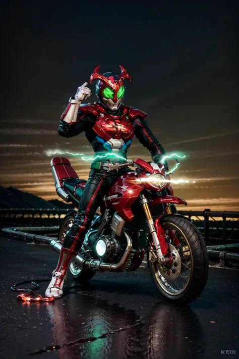 kamen rider stronger, <lora:kamen rider stronger_V1:0.65>,(in new york city:1.4),(neon lights:1.3),(RAW photo, best quality), (realistic, photo-realistic:1.4),
masterpiece, an extremely delicate and beautiful, extremely detailed, 8k wallpaper, Amazing, finely detail, extremely detailed CG unity 8k wallpaper,
ultra-detailed, highres, soft light,cinematic lighting,city lights at night,perfect anatomy,slender body,smiling,<lora:more_details:1.0>,
(MASTERPIECE:1.2),(REALISTIC:1.4), (ILLUSTRATION:1.2) , (POST PROCESSING:1.3),(SHARP FOCUS:1.3),
HDR, photography, Kodak Portra 400, film grain, vibrant color, perfect hands, perfect arms,
best quality,photorealistic,high res,solo,looking on the side,extremely detailed face,bright sky,((sky background)),<lora:tangbohu_smallhead:1>,