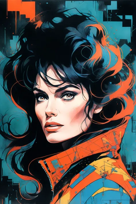 (a drawing:2) of (25 year old) Raquel Welch,
dynamic pose, (full body:1), wearing retro-futuristic sci-fi adventurer outfit styled by Calvin Klein, bold outlines,
exploring underground radio station, pirate broadcasts, encrypted messages, rebel voices
BREAK
Agnes Cecile, Carne Griffiths, James Jean, Alpo Jaakola,
2d, comic cover art, poster art, psychedelic art, pop surrealism, an ultrafine detailed painting, detailed background, intricate details, black ink wash background,
walking in an idustrial area, concrete wall, metal panels, chain link fence, shadows, distressed scratched patina textures, puddle in the street
<lora:FCSophia_Foddv6_01:1>
<lora:Graphic_Portrait:1>
<lora:add-detail-xl:1>
<lora:DetailedEyes_xl_V2:1>
<lora:xl_more_art-full_v1:1>
