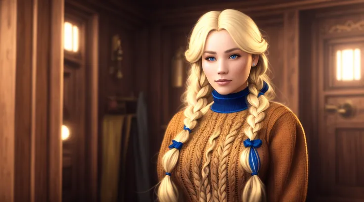 tiktok girl, (full_body_shot:1.3) (crossed_ankles:1.2) blonde_hair , long_braid , victorian era , brown (formfitting sweater, panties) , in a space ship , jewelry, (full_body:1.4), (realistic:1.4), masterpiece, high quality, realistic lighting, center of frame, 8k, hdr, amateur, (freckles:0.87)