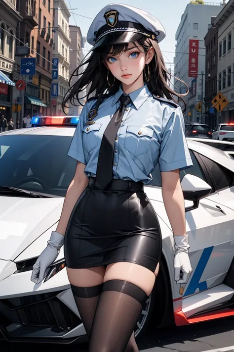 (top-quality、in 8K、32K、masterpiece、nffsw、ighly detailed、Impresionismo、Photorealsitic:1.2)、Full body, (Circuit field、sports car on the background、Porsche 911:1.4)、deep-shadows、detailed faces and eyes、beauitful face、25 year old beauty、shinny skin, Beautiful wavy black hair、Side Ponytail、Blue eyes、beauitful face、Bright lace queen outfit、a miniskirt、wearing boots、Absolute area、Tie your hair with a big red ribbon、Curve、raise arms、Opens mouth and laughs