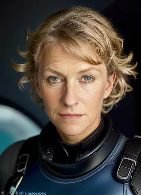 portrait of hmo1, Marine Biologist's Wetsuit, Snorkel Mask, Underwater Camera, Dive Log Book, Marine Life Field Guide, woman, (photo, studio lighting, hard light, sony a7, 50 mm, matte skin, colors, hyperdetailed, hyperrealistic), <lora:HelenMirrenOld:1>
