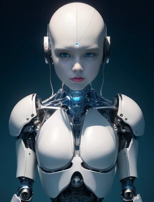 (american:1.5),complex 3d render ultra detailed of a beautiful porcelain profile woman android face, cyborg, robotic parts, 150 mm, beautiful studio soft light, rim light, vibrant details, luxurious cyberpunk, lace, hyperrealistic, anatomical, facial muscles, cable electric wires, microchip, elegant, beautiful background, octane render, H. R. Giger style, 8k, best quality, masterpiece, illustration, an extremely delicate and beautiful, extremely detailed ,CG ,unity ,wallpaper, (realistic, photo-realistic:1.37),Amazing, finely detail, masterpiece,best quality,official art, extremely detailed CG unity 8k wallpaper, absurdres, incredibly absurdres, robot, silver halmet, full body, sitting.