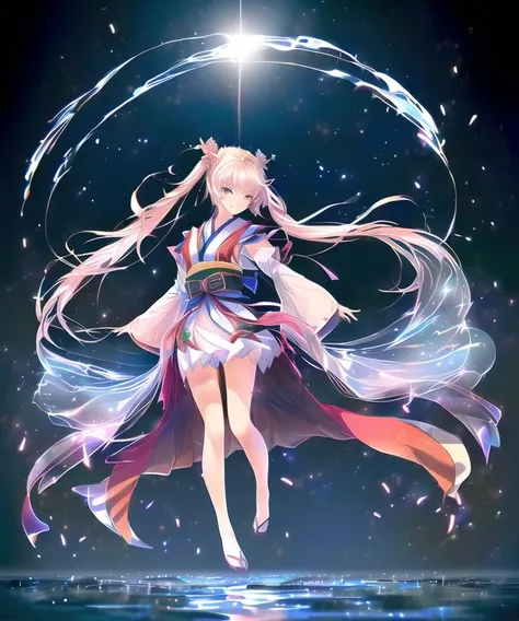 (1girl, solo:1.2),, detailed face, high res, best quality, ultra-detailed, 8k, official art,extremely detailed CG, perfect body, <lora:add_detail:0.65>, beautiful face, photo realistic, ray tracing,
<lora:celestial_maiden_robe:0.85> (celestial_maiden_robe, floating cape:1.2), japanese dress , , full body , outdoor , on water , girl in hanfu, masterpiece, perfect anatomy, (perfect hand:0.6)
