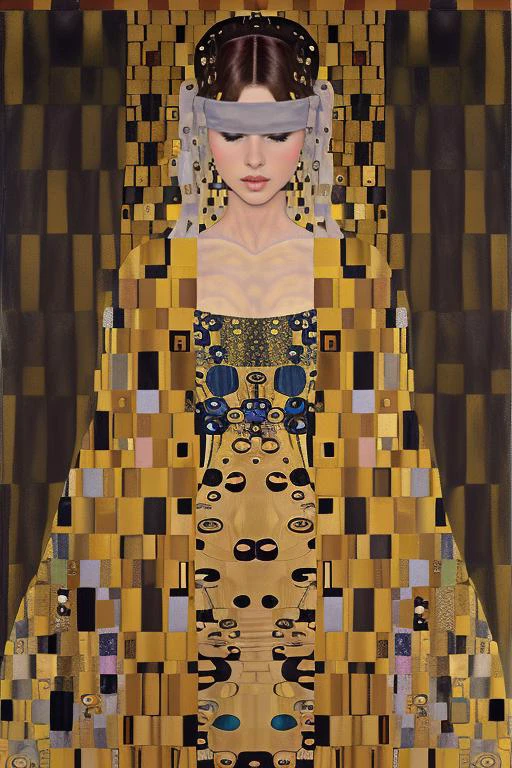 ((painting,by gustavklimt)),
<lora:ccentino_v01:1> ccentino,
warrior queen,black luxurious dress,retro armor,blindfold,angel wings,black-blindfold,mexican,long black hair,tan,medium breasts,
(masterpiece, best quality, absurdres, detailed:1.5),(ultra-detailed:1.4)
<lyco:GoodHands-beta2:1.0> Asian-Less