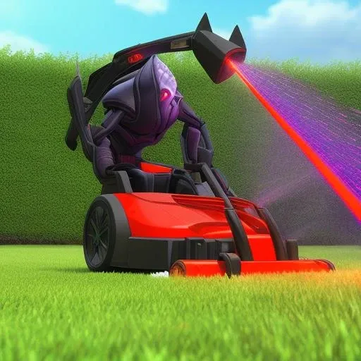 laser gardening, lightning, <lora:Alarak:1.2>, alarak, white skin, looking bored, (psionic:1.3) energy, fury, angry, solid red eyes, red shears, hedge bush, flowers, cutting, (laser lawnmower:1.3), trimming, mowing, lawn care