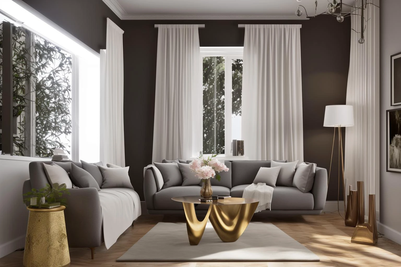 interior, a living room with a couch, chair, table and windows with curtains on them and a chandelier hanging from the ceiling, Enguerrand Quarton, vray render, a digital rendering, photorealism
interior, flower, indoors, tree, no humans, window, chair, table, plant, curtains, scenery, couch, wooden floor, vase
Step into the realms of an 8k masterpiece wallpaper, a nexus of ultra-detail, high resolution, and impeccable shadow play. Rendered in digital illustration, it bears a semblance to the works of Yoko Honda. Set against the backdrop of a Nayuta Nordic Modern Interior Design room, the scene features a chair, a vase flaunting a white flower, a table, swaying curtains, a luxurious couch, a lamp placed near a window, a cup, a spread-out book, and a vibrant plant. The color temperature bathes the room in golden hues, adding to its charm. In the absence of humans, the setting resonates with profound stillness. Ray tracing, photon mapping, and radiosity merge seamlessly with professional lighting to create an ethereal atmosphere <lora:interior02_SDLife_Chiasedamme_v2.0:0.8>