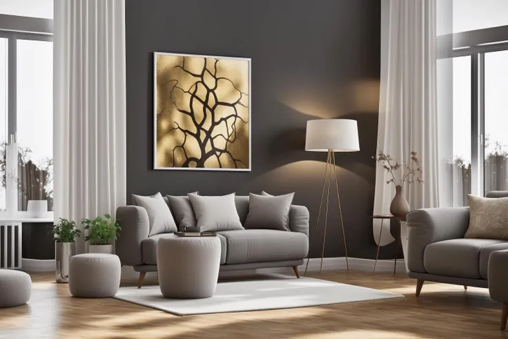 interior, a living room with a couch, chair, table and windows with curtains on them and a chandelier hanging from the ceiling, Enguerrand Quarton, vray render, a digital rendering, photorealism
interior, flower, indoors, tree, no humans, window, chair, table, plant, curtains, scenery, couch, wooden floor, vase
Step into the realms of an 8k masterpiece wallpaper, a nexus of ultra-detail, high resolution, and impeccable shadow play. Rendered in digital illustration, it bears a semblance to the works of Yoko Honda. Set against the backdrop of a Nayuta Nordic Modern Interior Design room, the scene features a chair, a vase flaunting a white flower, a table, swaying curtains, a luxurious couch, a lamp placed near a window, a cup, a spread-out book, and a vibrant plant. The color temperature bathes the room in golden hues, adding to its charm. In the absence of humans, the setting resonates with profound stillness. Ray tracing, photon mapping, and radiosity merge seamlessly with professional lighting to create an ethereal atmosphere <lora:interior02_SDLife_Chiasedamme_v2.0:0.8>