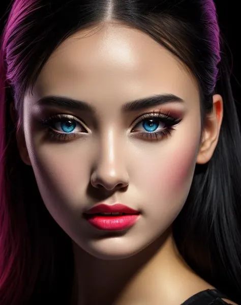 impactful paint of a girl, highly detailed, 8k, sharp, professional, clear, high contrast, high saturated, , vivid deep blacks, crystal clear