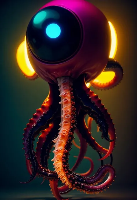 masterpiece, best quality, night city, anime, 3D, Japan, pixar, realistic,(1 Tentacle, 100 eyes), suction caps are eyes, octopus arm, squid arm, octopus, octopus limb, squid limb, octopus eye, squid eye, focus on tentacle, focus on eyes, beautiful, colourful, neon lights, cyberpunk, smooth skin, illustration, artstation, painting by stanley artgerm lau, sideways glance, foreshortening, extremely detailed 8K, smooth, high resolution, ultra quality, highly detail eyes, perfect eyes, both eyes are the same, true light, glare, Iridescent, Global illumination, real hair movement, real light, real shadow, hd, 2k, 4k, 8k, 16k, realistic light, realistic shadow, bright Eyes, fluorescent eyes, soft light, dream light, <lora:epi_noiseoffset2:1>