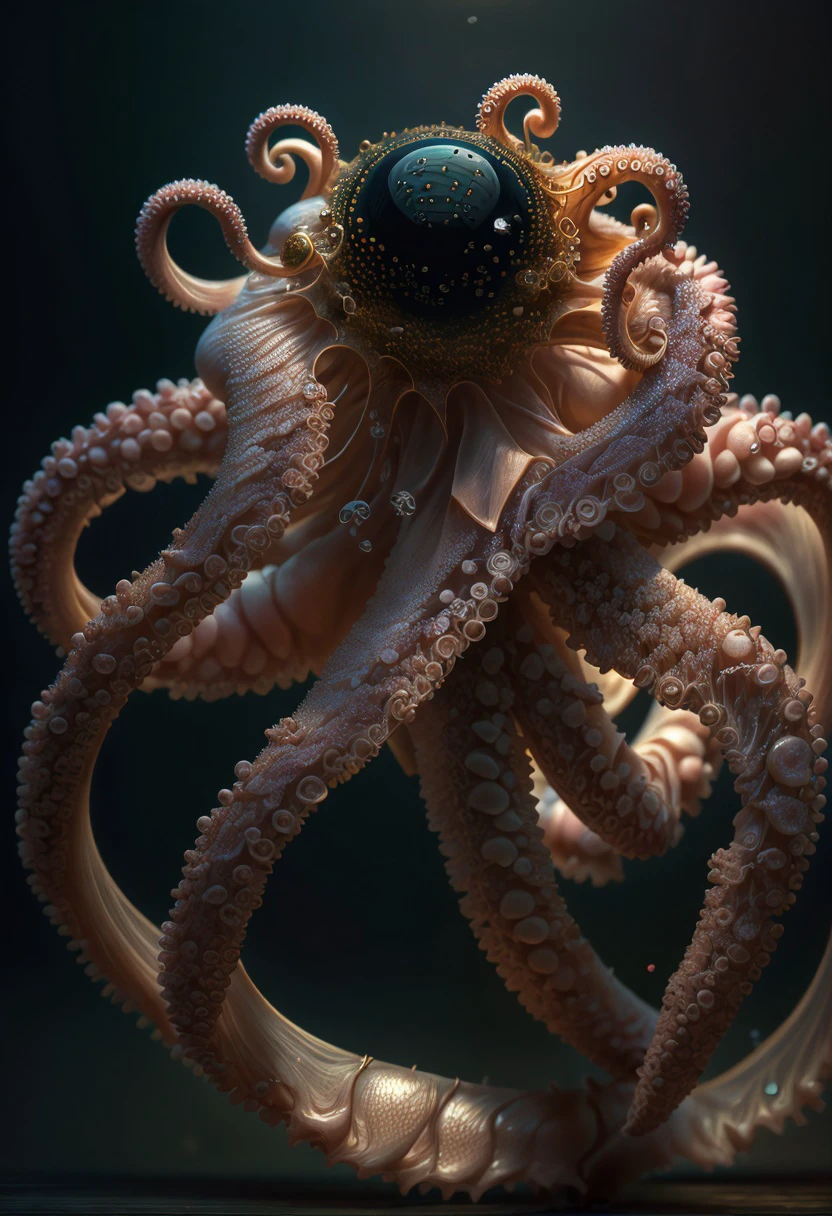 masterpiece, best quality, 3D, realistic,{ Tentacle: 0.2, suckers are eyes, 1 arm rising, focus on tentacle}, beautiful, colourful, smooth skin, illustration, artstation, painting by stanley artgerm lau, sideways glance, foreshortening, extremely detailed 8K, smooth, high resolution, ultra quality, highly detail eyes, perfect eyes, true light, glare, Iridescent, Global illumination, real light, real shadow, hd, 2k, 4k, 8k, 16k, realistic light, realistic shadow, bright Eyes, soft light, dream light, <lora:epi_noiseoffset2:1> <lora:8ctopus:0.5> <lora:bubble:0.7>