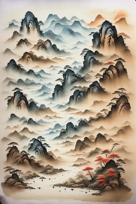 <lora:ink and wash1.5v1:1> ink and wash, landscape