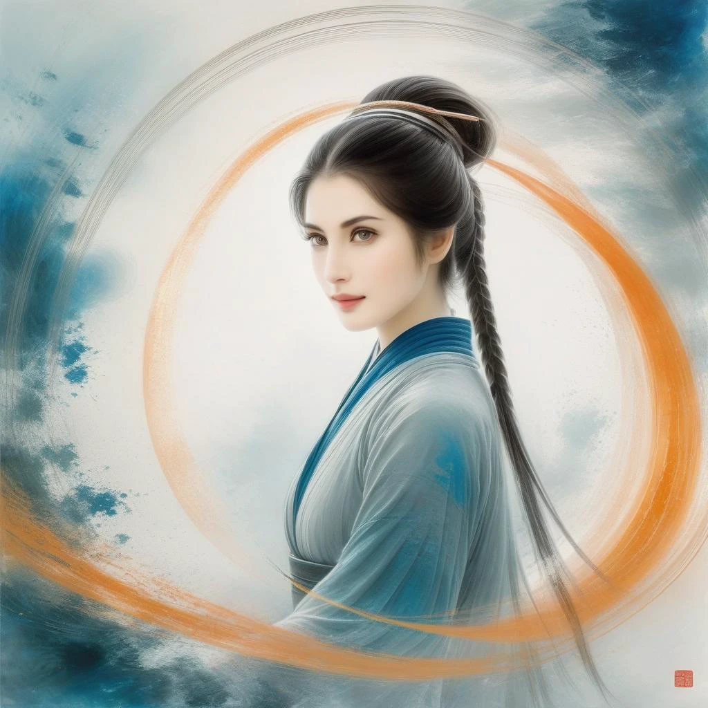 interstellar civilisation, mysticism,
1girl,solo,best quality, high quality, highres, masterpiece, sharpening,nice face, lispict, lispict face,
<lora:SDXL Ath_ink-paintingXL CF ink-painting:1>ink-painting,