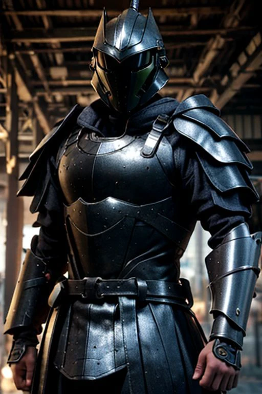 Craft an image of a futuristic male character adorned in stunning chrome samurai armor, complete with a hi-tech samurai helmet, metallic features, and distinctive Kanawa Security Trooper shoulder pads. Capture the essence of a cinematic action pose as he fires an enchanted submachine gun. The character should exude strength and precision while showcasing the advanced technology of his armor. Additionally, depict him with a sheathed katana on his left hip, creating a visually striking composition that seamlessly combines traditional samurai aesthetics with cutting-edge weaponry. (masterpiece), 8k, Absurdres, best quality, deep colors, Depth-of-field, Efficient Sub-Pixel, HDR, Low ISO, masterpiece, Maximum clarity and sharpness, Multi-Layered Textures, Octane Render, PBR Texturing, Perfect proportions, Post-processing, Rule of thirds, sub-pixel convolution. Subsurface scattering, Super-Resolution, Surface shading, Unreal 5, White balance, Wide aperture, wide-angle Hyperdetailed,
masterpiece, best quality, ((adult)), extremely detailed face, perfect lighting, 1boy, solo, photorealistic, hi res, hyperdetailed, ultrarealistic, cowboy shot, action pose,
male, slight build, (silver and black armor), ((holding tommy gun)), ((thompson submachine gun)), ((tommy gun)), )drum magazine)), (((samurai helmet))), cybersamurai, powersuit, mempo, cyber_samurai, sobe, ((kabuto)), ((shikoro)), StarWMandalorian, 1boy, solo, no face, helmet, SamuraiC, japanese armor, helmet,