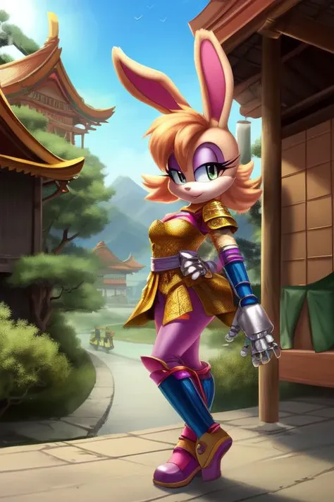 Bunnie Rabbot, SamuraiC, japanese armor, helmet, east asian architecture