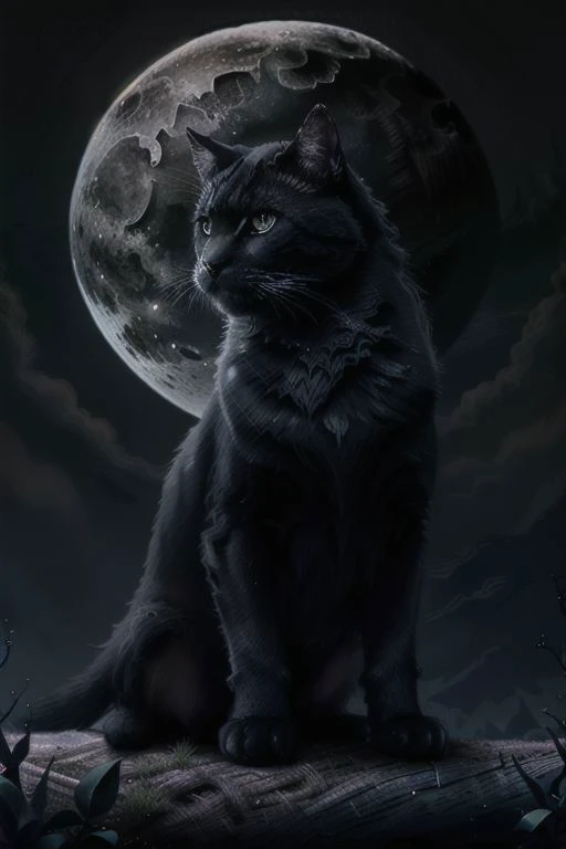 black cat on a wooden fence. moon visible in the sky. fantasy, dark gloomy atmospheric aesthetic , style of a vintage oil painting  ar 2:3
masterpiece, best quality, highly detailed, cinematic film, surreal lighting shadow (analog),kodak film,cinemascope,epic,gorgeous, Anatomical photo, professional photo, clarity drawn body details, augmented reality, hyperrealistic, hyperdetalization,clarity, elegant, 6k digital photo quality, lots of details, professional design, very high resolution, contrast, augmented details of the environment and background, filigree, emotional, touching, clear drawing of the details of the environment, photographic clarity and depth of drawing