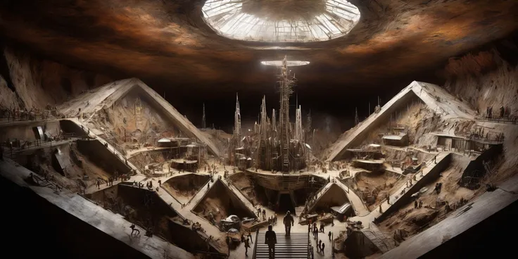 (secret Dulce base, New Mexico, massive underground lab with many aliens experimenting on humans),  4k UHD, ultra-high res, ultra detailed, DSLR, best quality, high detailed, Generate [bichu] [greg rutkowski] by (Simon Bisley) detailed (full shot:1.5), intricate, Tilt-shift Post-apocalyptic, ultrarealistic, natural light, Miniature, Stop-Motion, parallax effect, dark sci-fi fantasy, gothic horror, (James Ensor,Unica Zurn,Zdzislaw Beksinki:1.25), (Metallics:1.1), (Shape:1.1), Rhombus, ultra detailed, intricate, (surrealism:1.1), (disturbing:1.1), weird, expression art, Tim burton, grand scale, zoomed out, wide angle.