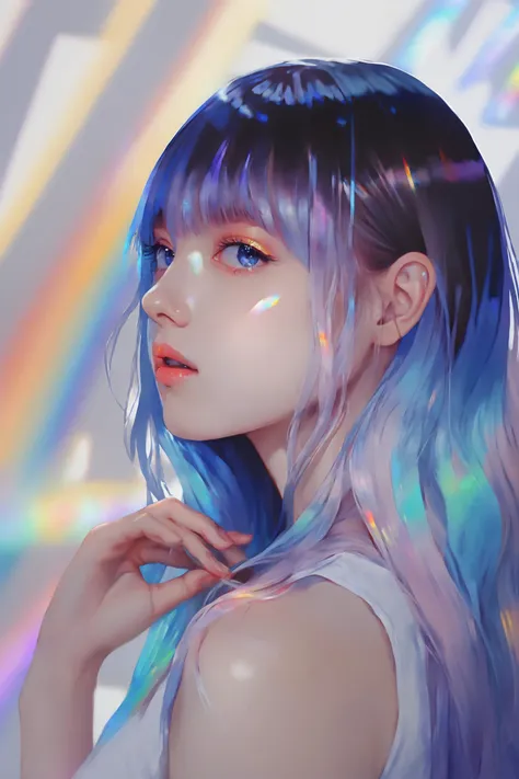 iridescent painting, prismatic, holographic, chromatic aberration,
masterpiece, best quality, 1girl, <lora:kwFemale_Beta40-SDXL_v1:1>, waifu