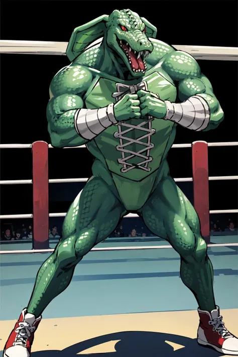 masterpiece, best quality, solo,looking at viewer,outdoor,anime style,wrestling ring,
<lora:snigatorV1:0.6>snigator