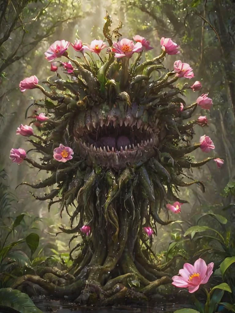 letitflrsh, (let it flourish), a morbol reaching out for flowers, illumination, atmospheric, scale, order, healing, light, hope, soothing, calm , <lora:- SDXL - letitflrsh_let_it_flourish_V1.0:.7> <lora:- SDXL -_ff_morbol_V1.0:0.9>
