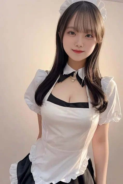 1girl,long hair,smile, ((maid costume)),(at city street) RAW photo, (photorealistic:1.37, realistic), highly detailed CG unified 8K wallpapers, looking at viewer, (((straight from front))), (HQ skin:1.8, shiny skin), 8k uhd, dslr, soft lighting, high quality, film grain, Fujifilm XT3, ((upper body:1.6)), (professional lighting:1.6)