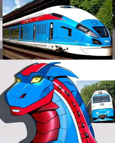 blue body, red scales, white paint, scalie, synth, matching example, anthro, living machine, living train, locomotive, locomorph, photo, drawing, <lora:august_2023_trains_2_128_last_e45_n128:1.0>