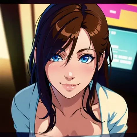 (8k, RAW photo, best quality, masterpiece:1.2), (realistic, photo-realistic:1.37),1 girl,cute, light smile,blue eyes, (solo),detailed faceponytail, dramatic angle,
,office,looking at viewer,pov,cyberpunk,
<lora:tifoseMix32:0.9>,