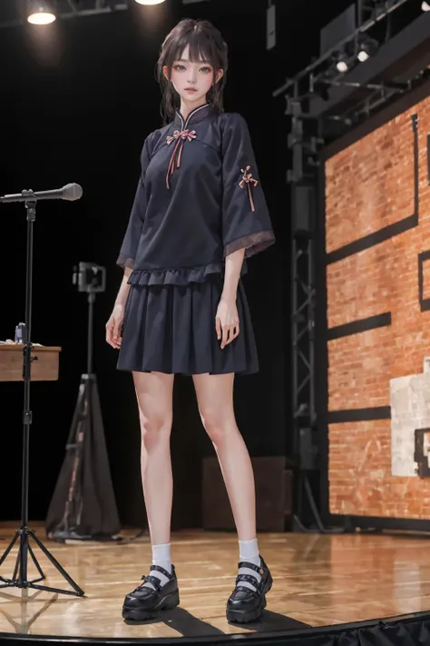8K,highres,absurdres,masterpiece,best quality,original,extremely detailed CG,extremely detailed wallpaper,perfect lighting,<lyco:GoodHands-beta2:1>,1girl,blurry_background,looking_at_viewer,standing on the stage,
<lora:Twinkle_20240307141337:0.7>,Twinkle,chinese clothes,skirt,