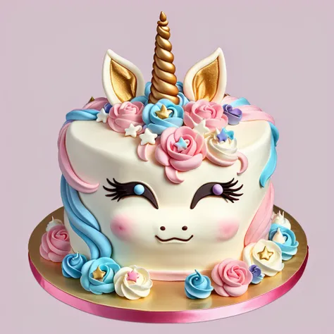 <lora:FoodIconsNew:0.7> fooico, unicorn themed birthday cake, pink and blue colors, game icon, professional, high quality, super cute, kawaii, 8k, adorable
