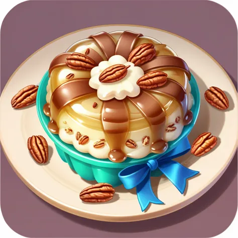 <lora:FoodIcons:0.7> fooico, Pecan crunch jelly, game icon, professional, high quality, super cute, kawaii, 8k, adorable