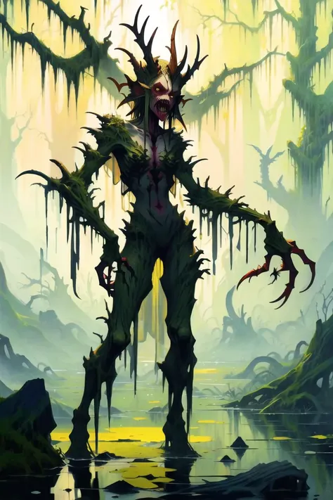 <lora:StyleSwamp:1>
Style_SM, solo, no humans, monster, claws, teeth, full body, creature, standing, horns
masterpiece, best quality, upper body, portrait, Style-SwampMagic