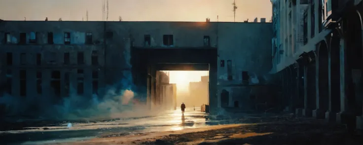 rule of thirds, (cinematic film still:1.4), (embedding:SimplePositiveXLv2.safetensors:0.5), ( half body shot :1.1) of a drawing of tel aviv, concept art by mikalojus konstantinas ciurlionis, pixiv, vorticism, concept art, dystopian art, official art Gangster movie in style of Martin McDonagh, The picture is dominated by the beautiful Side lighting. Captured with a focus on the intricate details and textures.