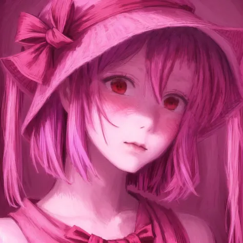 <lora:angy:1> , angy, portrait,
1girl, bow, dress, female focus, frills, hat, lightning, purple hair, red eyes, ribbon, shawl, short hair, solo