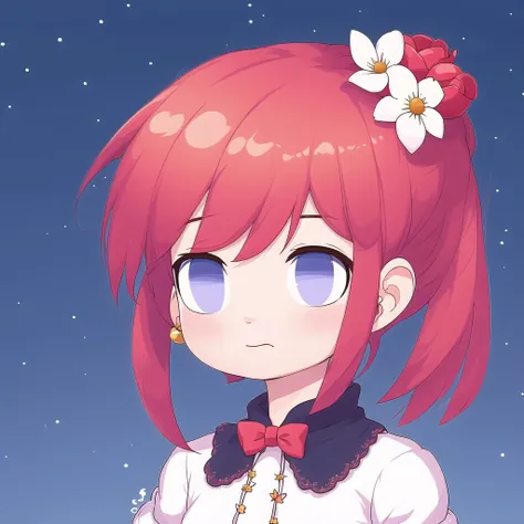 <lora:emptychibi:1> , bell, flower, hair bell, hair bobbles, hair flower, hair ornament, jingle bell, long hair, monochrome, short hair, side ponytail, sou tamae, twintails, very long hair