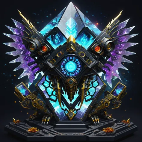 ((best quality)), ((masterpiece)), ((realistic,digital art)), (hyper detailed),DonMF43Dr4g0n Massive Vicious Cyborg Rustic Asymmetrical, Hexapod Multipedal, Five-Fingered Hands, Bushy-Tailed, Transparent Skin, Celestial Wings ((Cosmic Radiation,water,Colloids,Spiral lines,Dotted lines,Lilac Spore Print,Patterned Incantation,Spark,Sorcerous ,Glowing,Captivating,Mystical,Mithril,Onyx stone Rotation,Cuboid,Swirling,Trapezoid magic:1.0) wings attached to the back),, <lora:DonMF43Dr4g0n-XL:1>