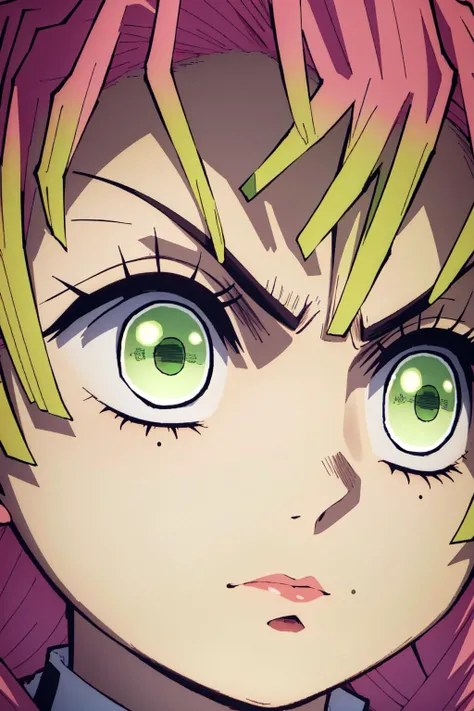 (masterpiece, best quality), intricate details,
1girl, <lora:Mitsuri:0.8> MitsuriKanroji, angry, glaring, looking down,
<lora:shadedFaceEyesIn_shadedFace:0.8> shaded face,