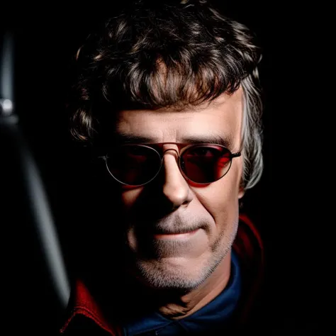 portrait photo of sks man with a guitar and glasses, very detailed face, high quality, in the night, 8k <lyco:locon_perfecteyes_v1_from_v1_64_32:0.80> <lora:spinetta:1>