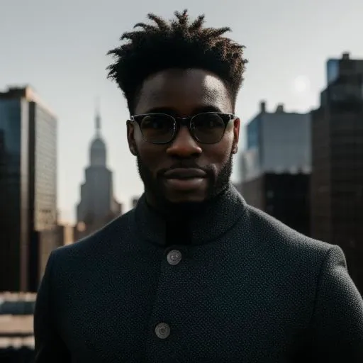 professional portrait of a black man in new york evening (pores:0.9) <lora:Professional_Portrait_1.5-000008:1>