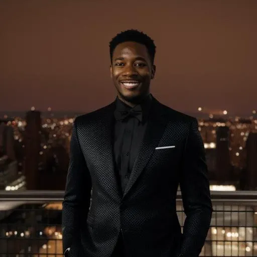 professional portrait of a black man in new york evening (pores:0.9) <lora:Professional_Portrait_1.5-000008:1>