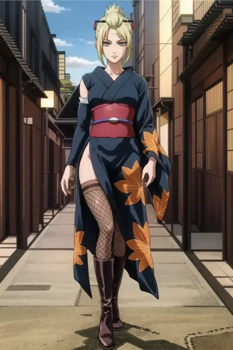 masterpiece, best quality, solo, (detailed eyes:0.9), (detailed lighting, depth of field:0.9), tsukuyo, kimono, japanse cloths, boots, fishnet thighhighs, armwear, sleeveless,
Tokyo, standing,
<lora:Tsukuyo_1:0.6>