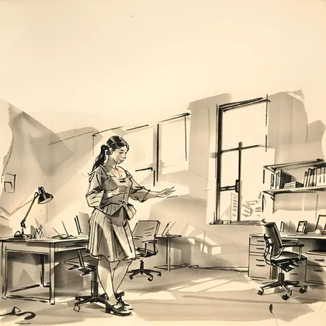jchadel girl in a large office <lora:jchadel-sd1.5:1>