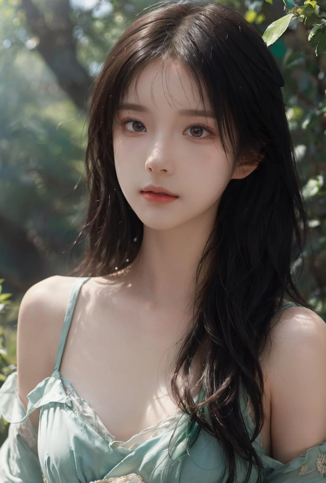 (extremely detailed CG unity 8k wallpaper),(masterpiece), (best quality), (ultra-detailed), (best illustration),(best shadow), (an extremely delicate and beautiful), dynamic angle, floating, finely detail, (bloom), (shine), glinting stars, (classicï¼,ï¼ illustrationï¼,ï¼ paintingï¼,ï¼ sketchï¼,beautiful face, extremely_beautiful_detailed_anime_face,Beautiful detailed girl, (andetailedorgandiedress),cape,light_green_hair,very_long_hair,small_chest,extremely delicate and beautiful girls,beautiful detailed eyes,dishevelled hair,Hazy fog, mist, ï¼forestï¼,feather,nature,(sunlight), fairyland,