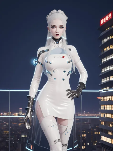 (Best Quality,4k,8K,hight resolution,Masterpiece:1.2), Ultra-detailed, (Realistic,Photorealistic,photo-realistic:1.37), A man and a woman against the background of the city of the future, a dark-haired male wizard stands facing us behind a woman with a fireball, looms over his arm, beautiful real blonde holds and points a future pistol at the viewer, disheveled shoulder-length hair, white PVC jumpsuit, Happy, full - body, Beautiful anime waifu style girl, hyper detailed painting, luminism, Concept art by Carne Griffiths and Vadim Kashin, 4k resolution, fractal isometrics details bioluminescence , 3D Rendering, Octane Render, intricately-detailed , Cinematic, Trending artsstatina Isometric centered hyperrealistic cover stunning full color, gritty, Realistic flight , Intricate, hit definition , Cinematic